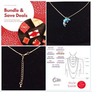 Ocean blue dolphin pendant & necklace